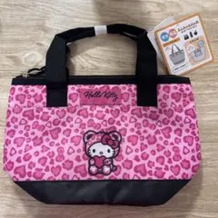 ハローキティ　ヒョウ柄保冷保温ミニトートバッグ