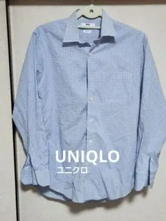 美品UNIQLO スリムフィット チェックシャツ M