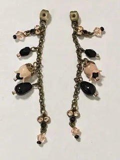 美品 ミハエルネグリン ブラックxピーチ ピアスキャッチ