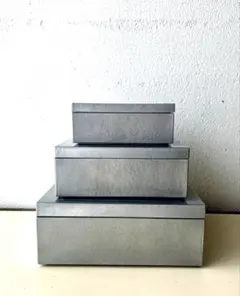 Kaze-ya style シルバー 入れ子　三段重箱のサムネイル