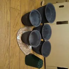 素焼きの植木鉢5個セット　プラスα