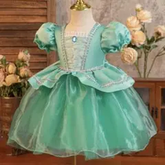 プリンセス　緑　ドレス　ディズニー　ジャスミン　6-9M (68-74 cm)
