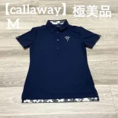 【極美品✨】callaway レディース　ゴルフウェア　ポロシャツ　ネイビー　Mのサムネイル