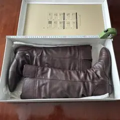 ブラウンレザー ロングブーツ 約24cm