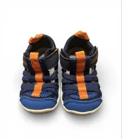 【値引き不可】IFME ネイビーオレンジ ベビーサンダル【size13.0】