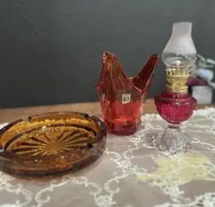 ランプ 灰皿 花瓶 フラワーベース セット 昭和レトロ 当時物 インテリア