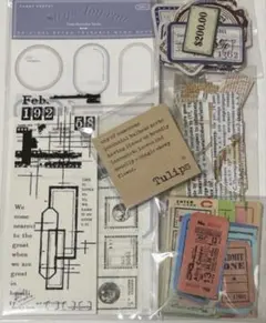 ♯10 コラージュ素材　シール　メモ　海外マステ　おすそ分け