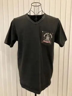 Schott（ショット）プリントTシャツ Vネック ブラック Lのサムネイル