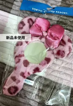 ディズニー　ミニー　ヒョウ柄　ミラー レオパード　豹柄　ピンク