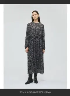 mizuiro ind ミズイロインド　フラワープリントシャツワンピース　新品