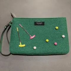 kate spade NEW YORK ゴルフモチーフ ポーチ グリーンのサムネイル