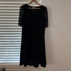 黒のレース　マタニティドレス