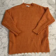 Discoat オレンジ ニット 長袖　美品