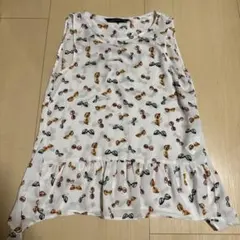 ZARA WOMAN サングラス柄ノースリーブトップス