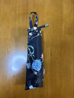maccoa 日傘 ボタニカル花柄 ブラック