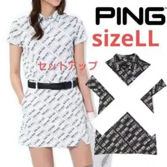 新品 PING ピン ゴルフ 上下セット ニットジャカード ピンク L - メルカリ