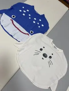 海の生き物Tシャツ　90-100センチ　２枚セット