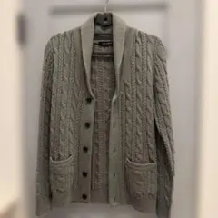 NANO UNIVERSE ショールカラー カーディガン グレー M