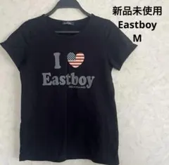 【新品未使用】EASTBOY イーストボーイ　半袖ロゴTシャツ ブラック Mのサムネイル