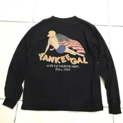 AVIREX ピンナップガール ロングＴシャツ カットソー ブラック Ｌのサムネイル