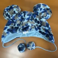 希少‼️ ミッキー 迷彩柄ファンキャップ 青 ディズニー