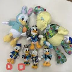 ドナルドダック ぬいぐるみ　ぬいぐるみバッジ　7体セット