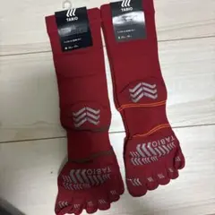 TABIO 五本指ソックス レッド M/Sサイズ