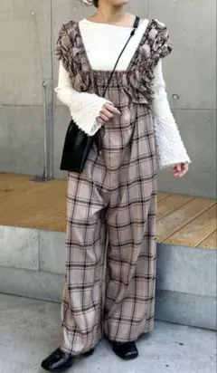 (最終お値下げ)kastane カスタネ　シャーリングギャザーサロペット