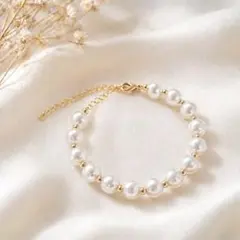 パール ゴールドメッキ ブレスレット