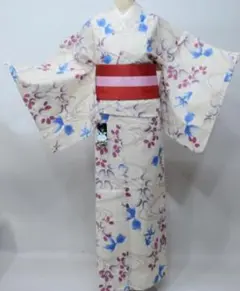 有松絞り！しぼがしっかり＊よろけタテ柄＊浴衣＊トールサイズ