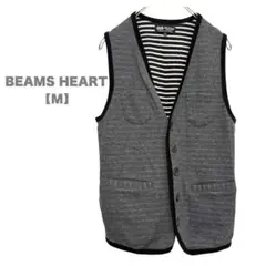 BEAMS HEART/ニットベスト/重ね着/モノトーン/綿100%/M/グレーのサムネイル