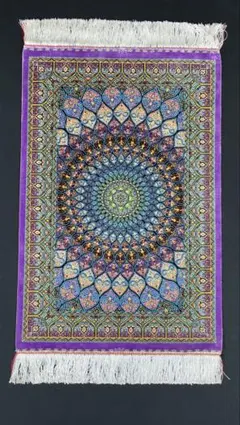 最高級 ペルシャ絨毯シルク イラン クム産 約115万ノット58×88cmのサムネイル