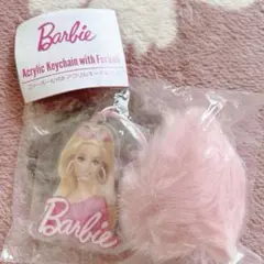 Barbie バービー ファーボール付きアクリルキーホルダー ガチャガチャ A