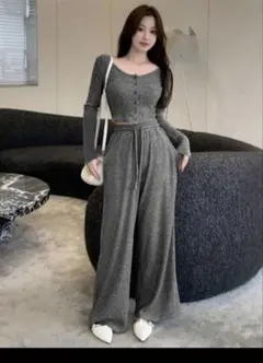 SHEIN セットアップ ダークグレー