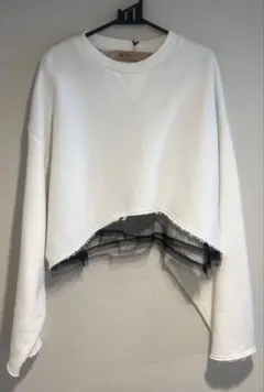 【最終大値下げ！】N°21 クロップドスウェット ホワイトM