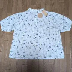 新品、未使用、花柄 半袖シャツ ゆったりМサイズ
