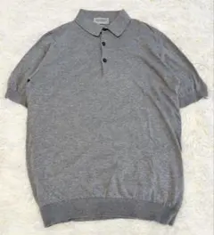 J5140 美品 ジョンスメドレー ISISシーアイランドコットンニット 灰 M J5140 美品 ジョンスメドレー ISISシーアイランドコットンニット 灰 M