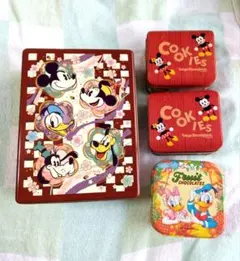 東京ディズニーランド　キャラクター　缶　4個セット