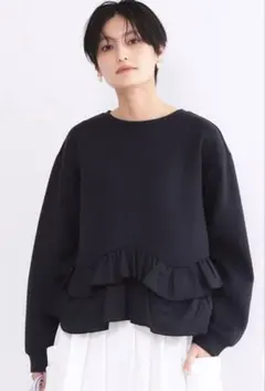 ❗️お値下げ❗️ OPAQUE.CLIP 裾フリルドッキングトップス【洗濯機OK】