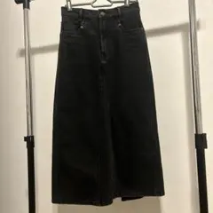 ZARA ブラックデニム ロングスカート XS