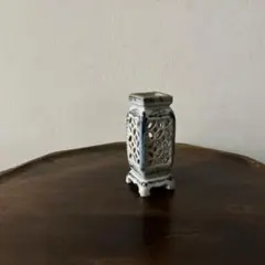 染付透かし箸立て1点　その5明治大正　瀬戸伊万里　アンティーク骨董　検:李朝