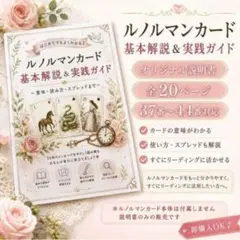 ルノルマンカード 基本解説＆実践ガイド 占い 説明書20ページ　ルノルマン
