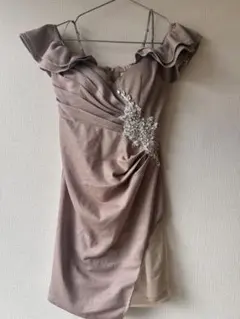 JEWELS フリルラメドレス M