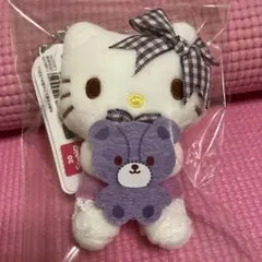 ハローキティ　推し色マスコット　パープル　キーホルダー