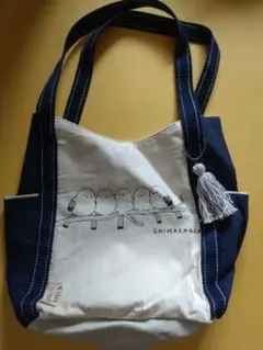 シマエナガ　トートバッグ　ハンドメイド品
