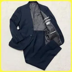 美品 ORIHICA セットアップ スーツ M ネイビー ビジネス 94AB4