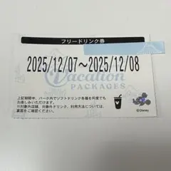 ディズニー フリードリンク券　1枚