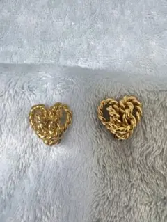 【美品】GIVENCHY ハートチェーン イヤリング ゴールド