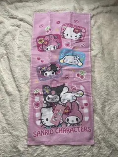【再出品】キティ メロディ クロミ シナモロール コギャル フェイスタオル