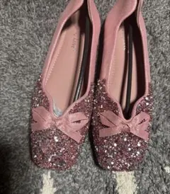 フラットスパンコール シューズ　39 24.5